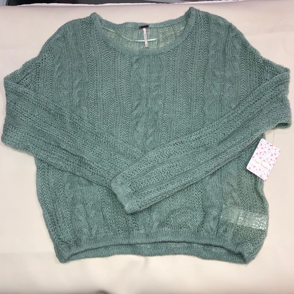 NWT Free People mint pullover sweater sz XS - Picture 5 of 8